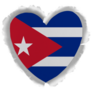 Ripped Heart Cuba Sticker