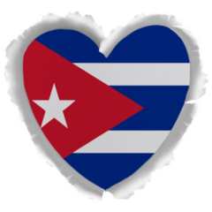 Ripped Heart Cuba Sticker