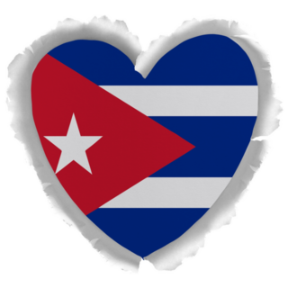 Ripped Heart Cuba Sticker