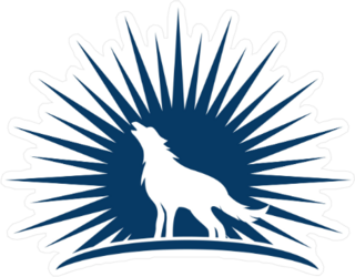 Rising Sun Wolf Sticker