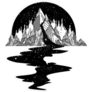 River Of Stars Flows From The Mountains Travel Sticker
