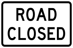 Road Closed Sticker
