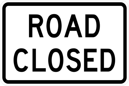 Road Closed Sticker