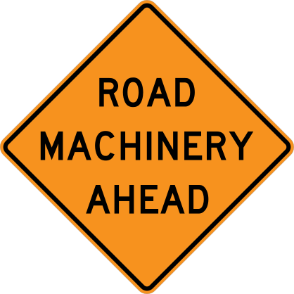 Road Machinery Ahead Sticker