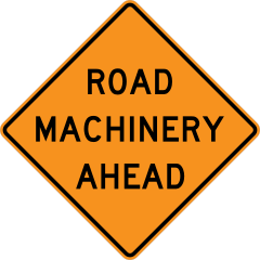 Road Machinery Ahead Sticker