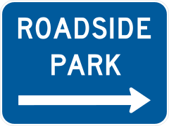 Roadside Park To Right Sticker