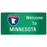 Roadway Sign Welcome To Minnesota Sticker