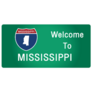 Roadway Sign Welcome To Mississippi Sticker