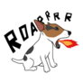 Roar Jack Russell Sticker
