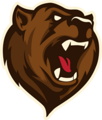Roaring Bear Head Sports Mascot Sticker