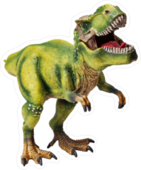 Roaring Green T-Rex Sticker
