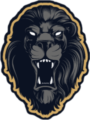 Roaring Lion Head Mascot Mascot Sticker