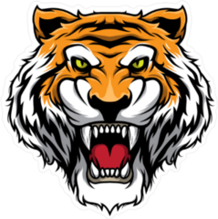 Roaring Tiger Sticker