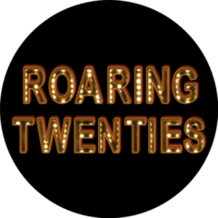 Roaring Twenties Bulb Hollywood Lettering Sticker
