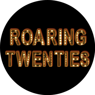 Roaring Twenties Bulb Hollywood Lettering Sticker