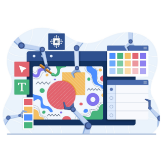 Robot AI Cloud Link Sticker