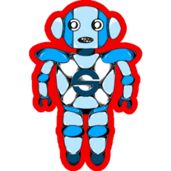 Robot Art Bot Medium Sticker