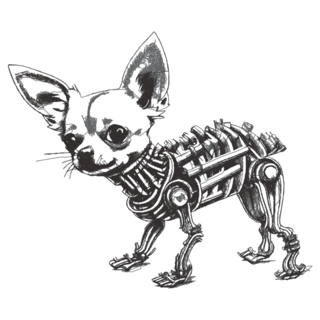 Robot Chihuahua Sticker