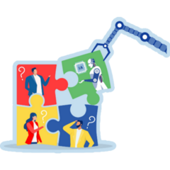 Robot Puzzle Piece Sticker