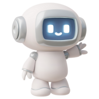 Robot Raising His Hand Sticker