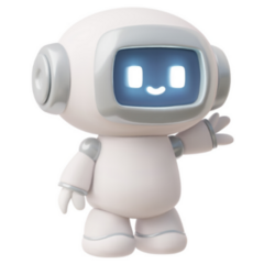 Robot Raising His Hand Sticker