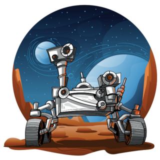 Robot Rover Explorer Sticker