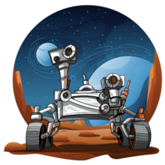 Robot Rover Explorer Sticker