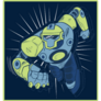 Robot Super Hero Sticker