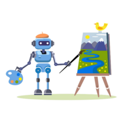 Robotic Technologies In Art Sticker