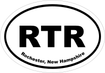 Rochester, New Hampshire Oval Stickers