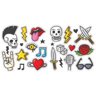 Rock And Roll Sticker Sheet