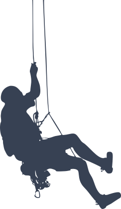 Rock Climber Coming Down Sticker