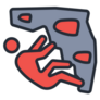 Rock Climbing Icon Sticker