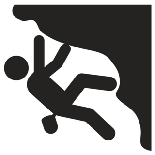 Rock Climbing Icon Sticker