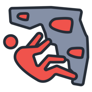 Rock Climbing Icon Sticker