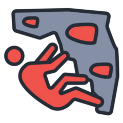 Rock Climbing Icon Sticker