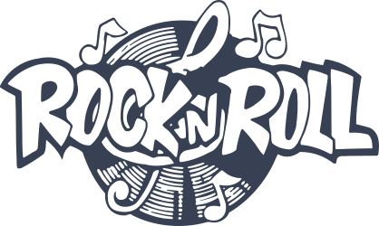 Rock -N- Roll With Record Sticker