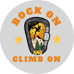 Rock On Climb On Sticker