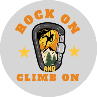 Rock On Climb On Sticker