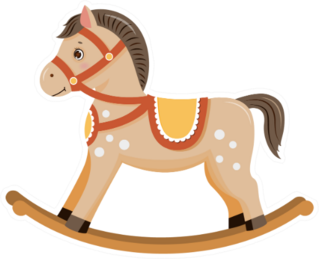 Rocking Horse Baby Toy Sticker