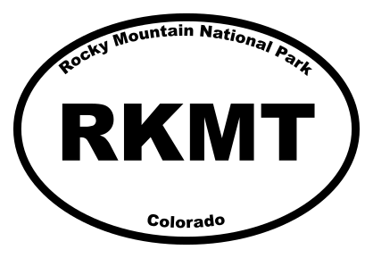 Rocky Mountain National Park Oval Sticker