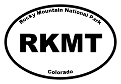 Rocky Mountain National Park Oval Sticker