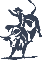 Rodeo Cowboy Riding Bull Sticker