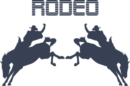 Rodeo Cowboys Riding Horses Sticker