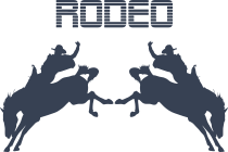 Rodeo Cowboys Riding Horses Sticker