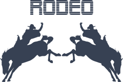Rodeo Cowboys Riding Horses Sticker