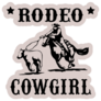Rodeo Cowgirl Vintage Lettering Sticker