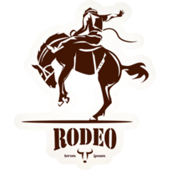 Rodeo Horse Symbol Sticker