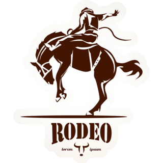 Rodeo Horse Symbol Sticker