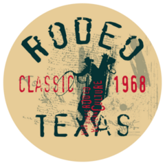 Rodeo Texas Typography Sticker